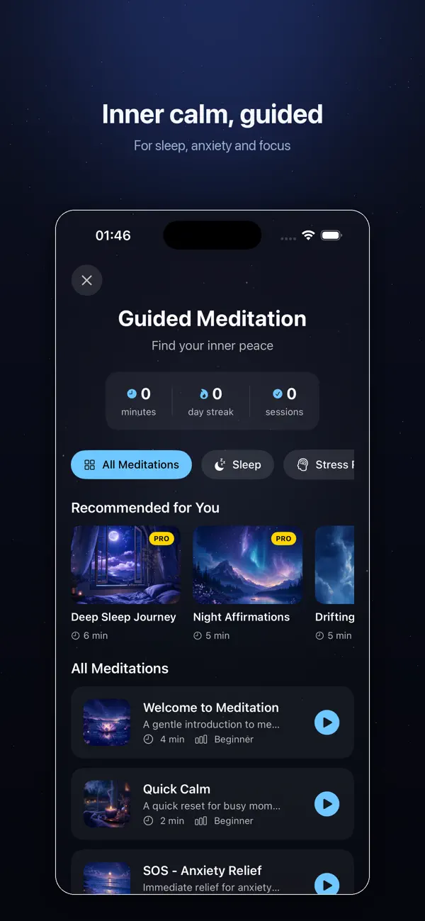 EASE — rehberli meditasyonlar