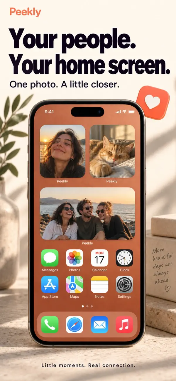 Peekly — a friend's moment in your home screen widget