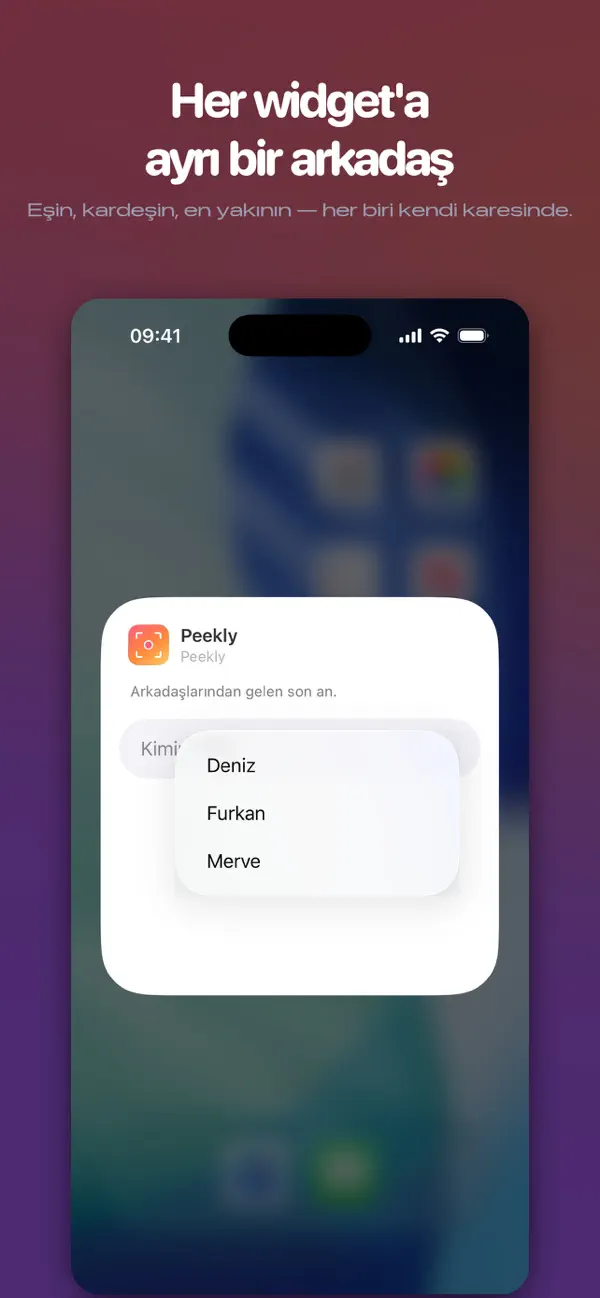 Peekly — her widget'a ayrı bir arkadaş